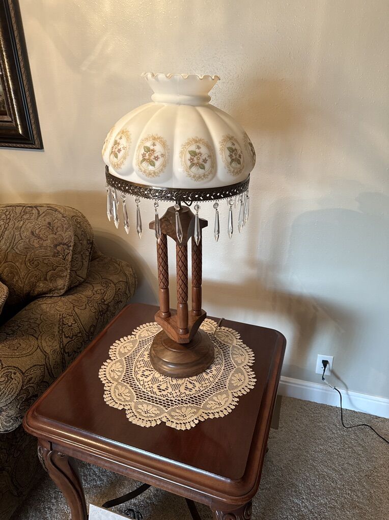 Hand Crafted Walnut Table Lamp