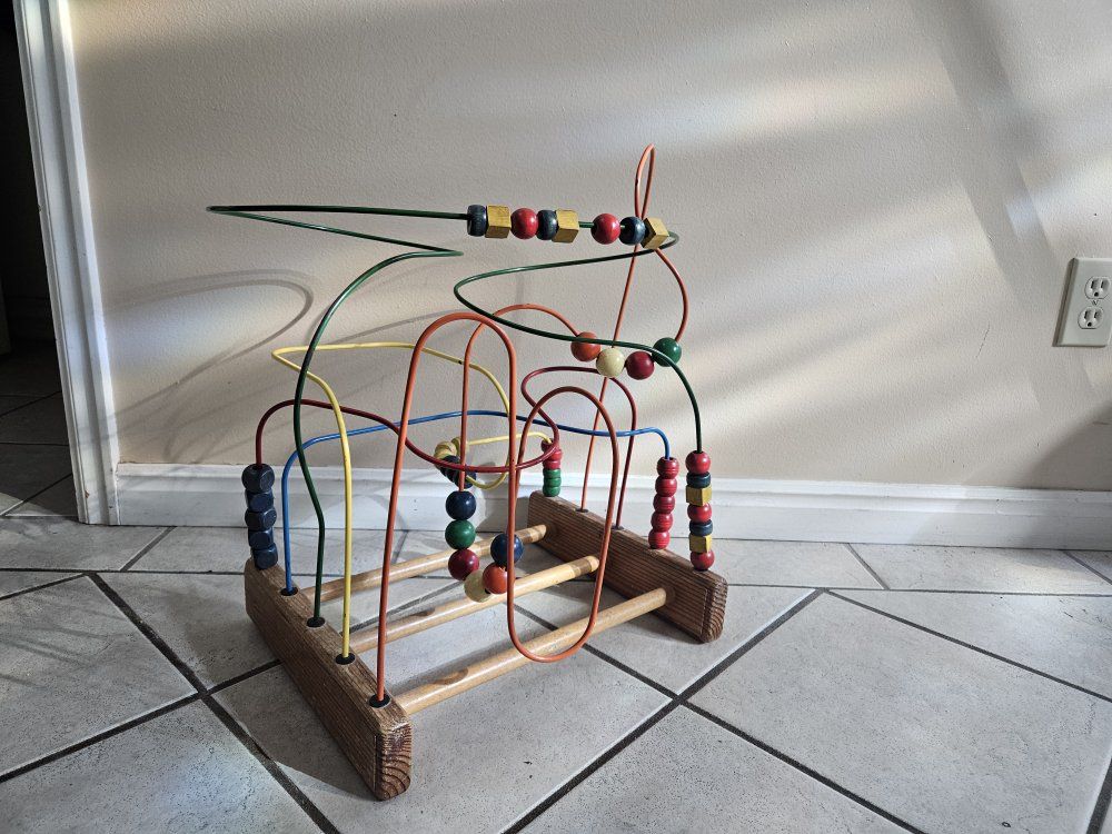 Anatex Rollercoaster Wooden Bead Maze Toy - Educational, Developmental Activity