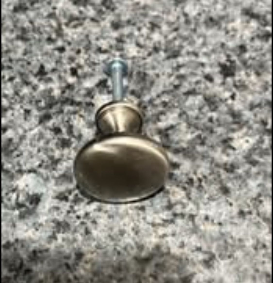 Brushed Nickel Oval Cabinet Knob with Mounting Screw