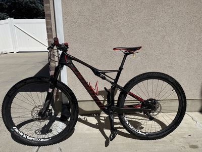 Specialized Epic FSR Comp Carbon 29er Full Suspension Mountain Bike - Black/Red, RockShox Fork