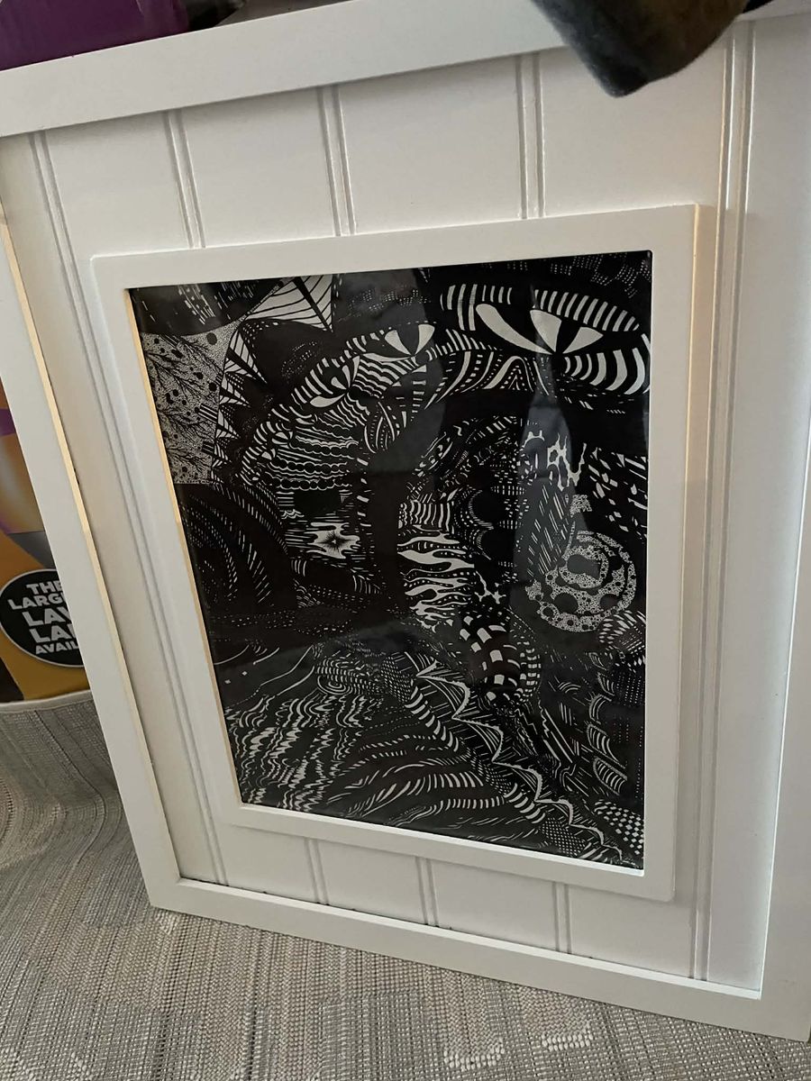 Wall art abstract framed canvas