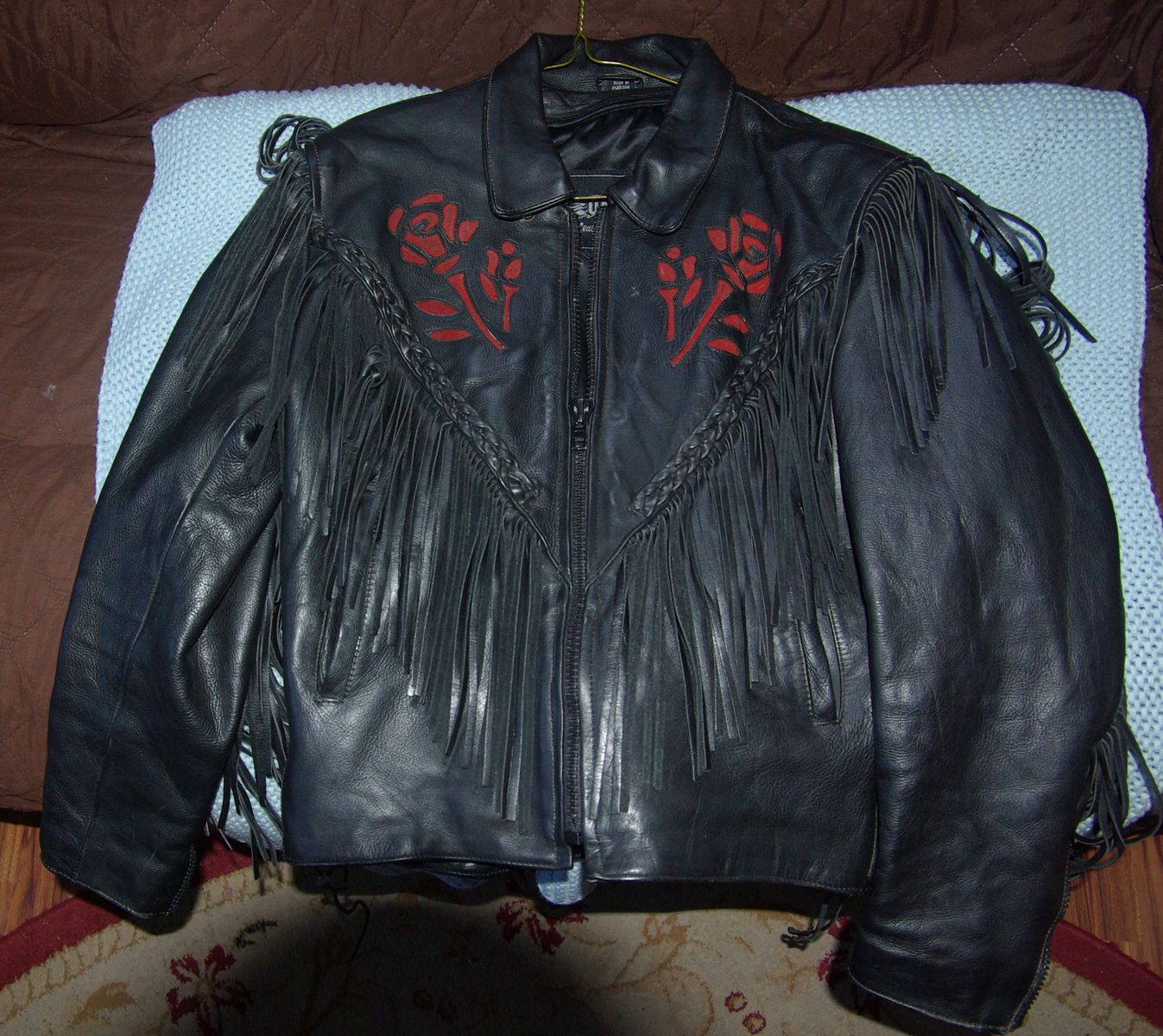 Ladies' Real Leather Motorcycle Jacket