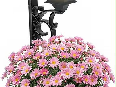 solar light with planter box