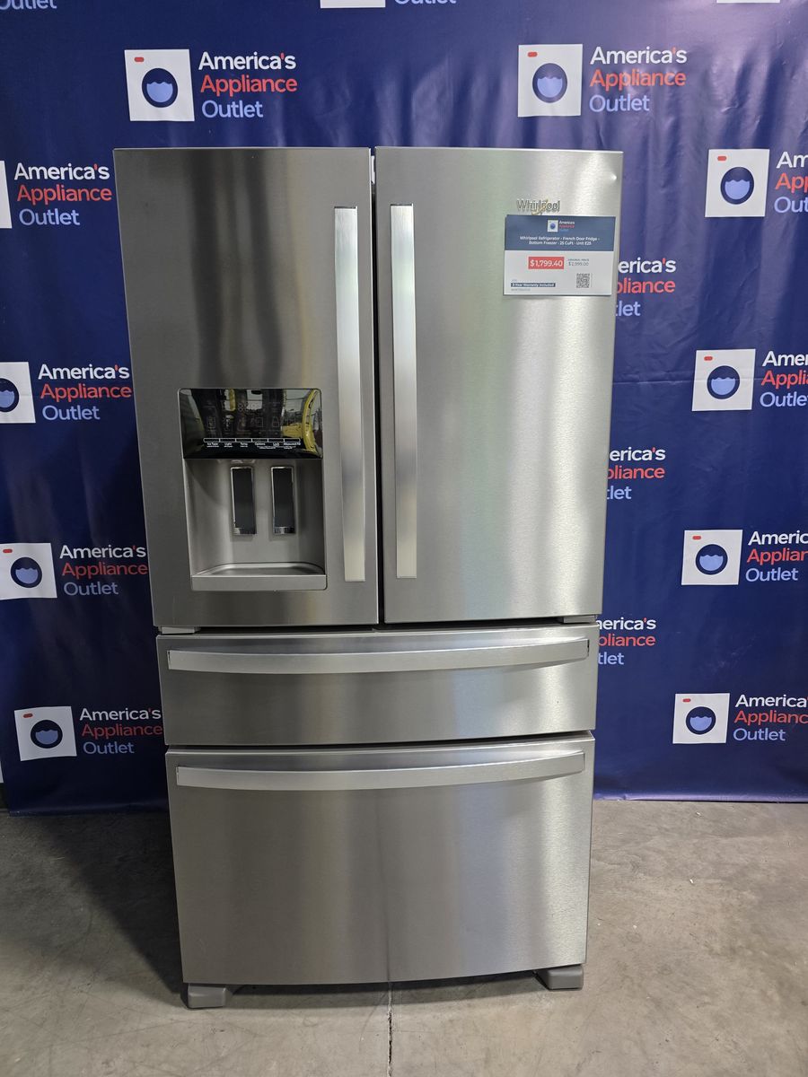 Whirlpool 4-Door French Door Refrigerator (Fingerprint Resistant Stainless Steel), 36-Inch Wide, 24.5 Cu. Ft.