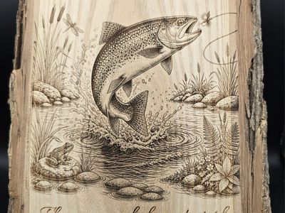 Handcrafted Engraved Fishing Plaque - A Bad Day of Fishing