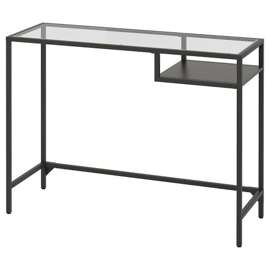 Desk, Black Ikea Glass Top Desk