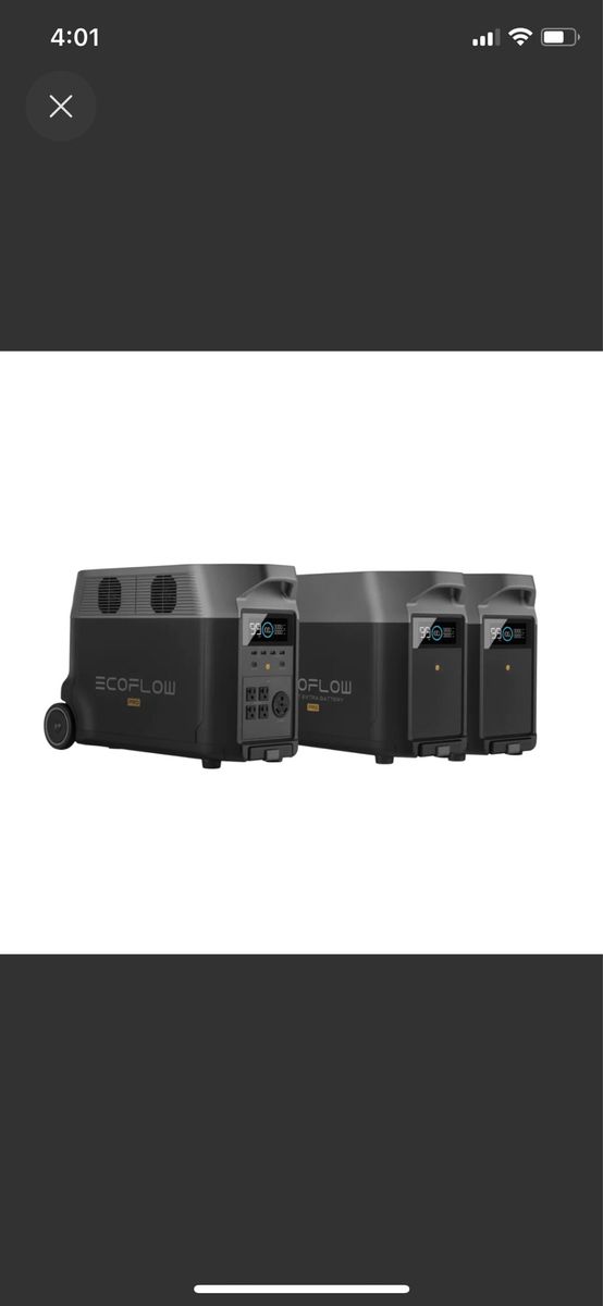 EcoFlow DELTA Pro Portable Power Station + 2 EcoFlow DELTA Pro Extra Batteries
