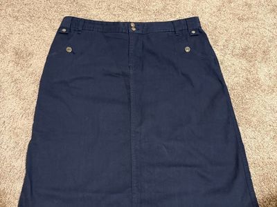 Women’s Size 16 Navy Jean skirt Christopher & Banks