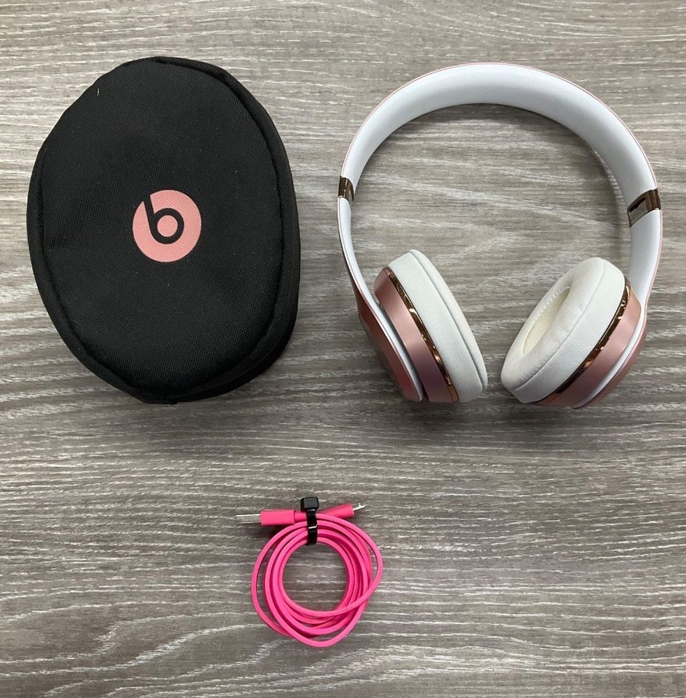 BEATS SOLO 3 WIRELESS ROSE GOLD BLUETOOTH HEADPHONES
