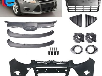 Ford Focus 2012-2014 Front Bumper Cover & Grille Kit w/ Fog Lights