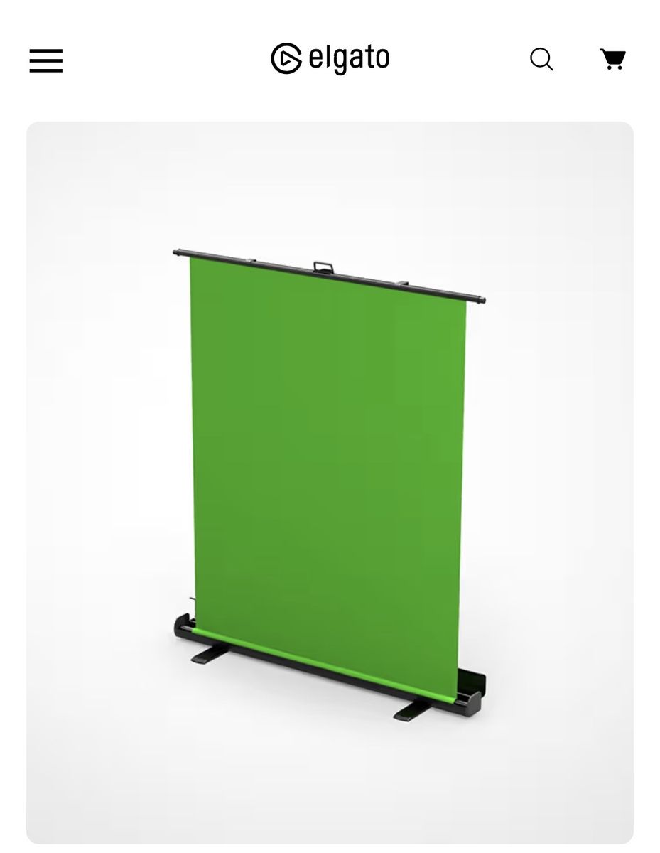Elgato Collapsible Chroma Key Green Screen - Portable & Wrinkle-Resistant
