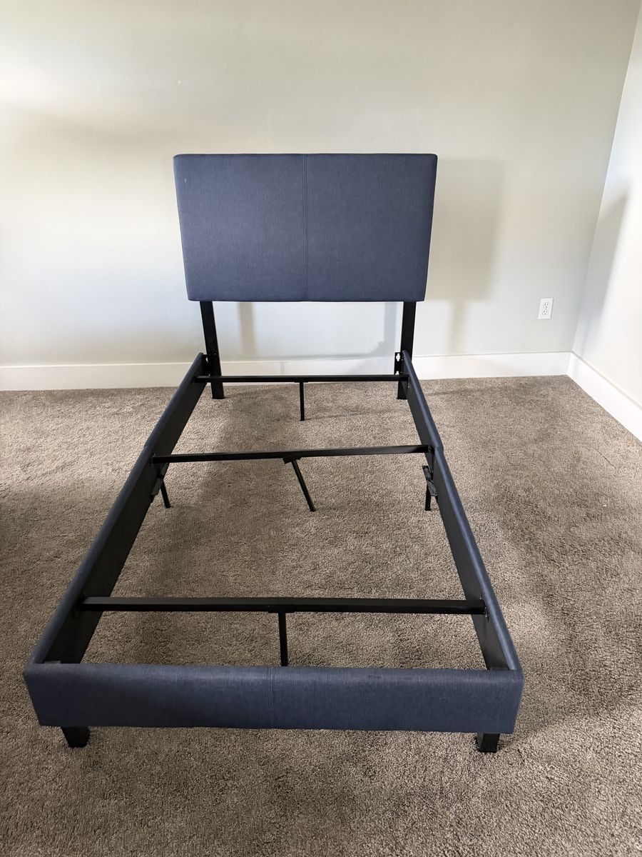 Twin upholstered bed frame