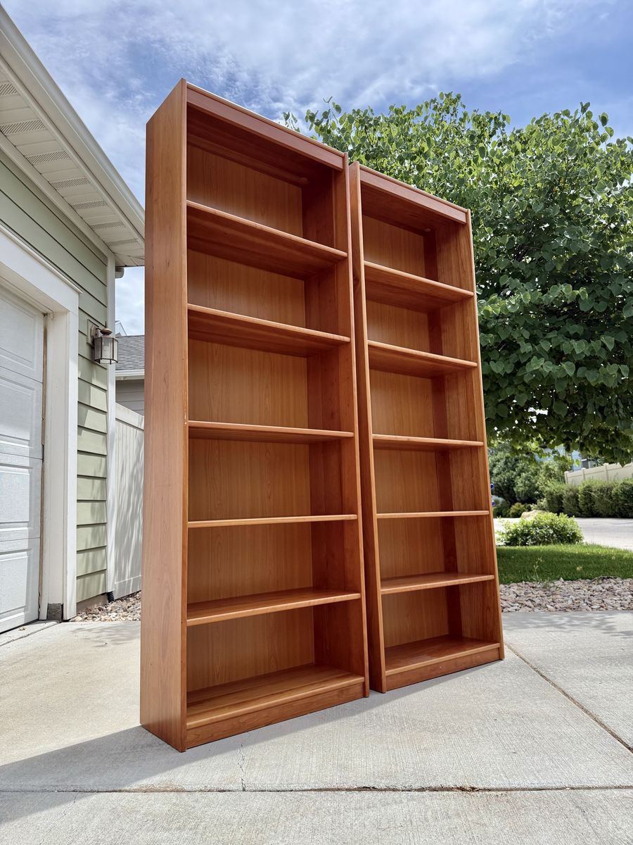 Pair of Tall Danish Bookcases