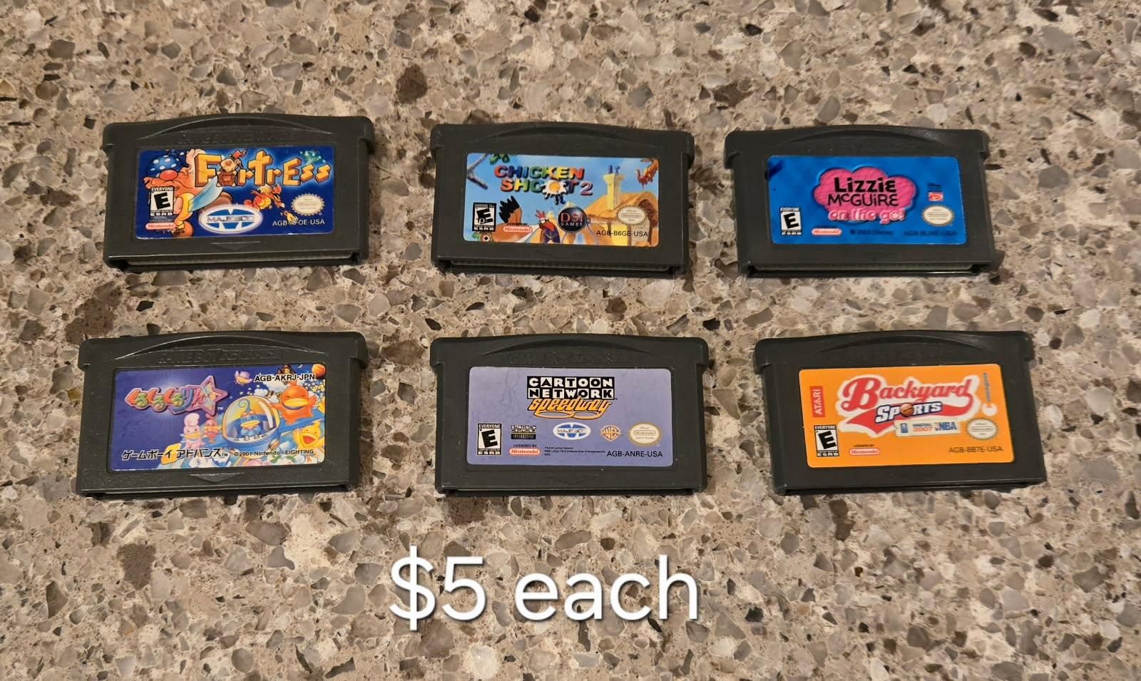 Nintendo Gameboy Advance games $5 each including Fortress! Trades considered!