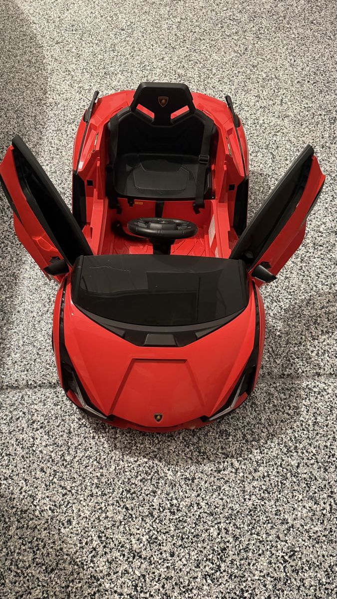 Red Lamborghini Ride-On Toy Car with Opening Doors