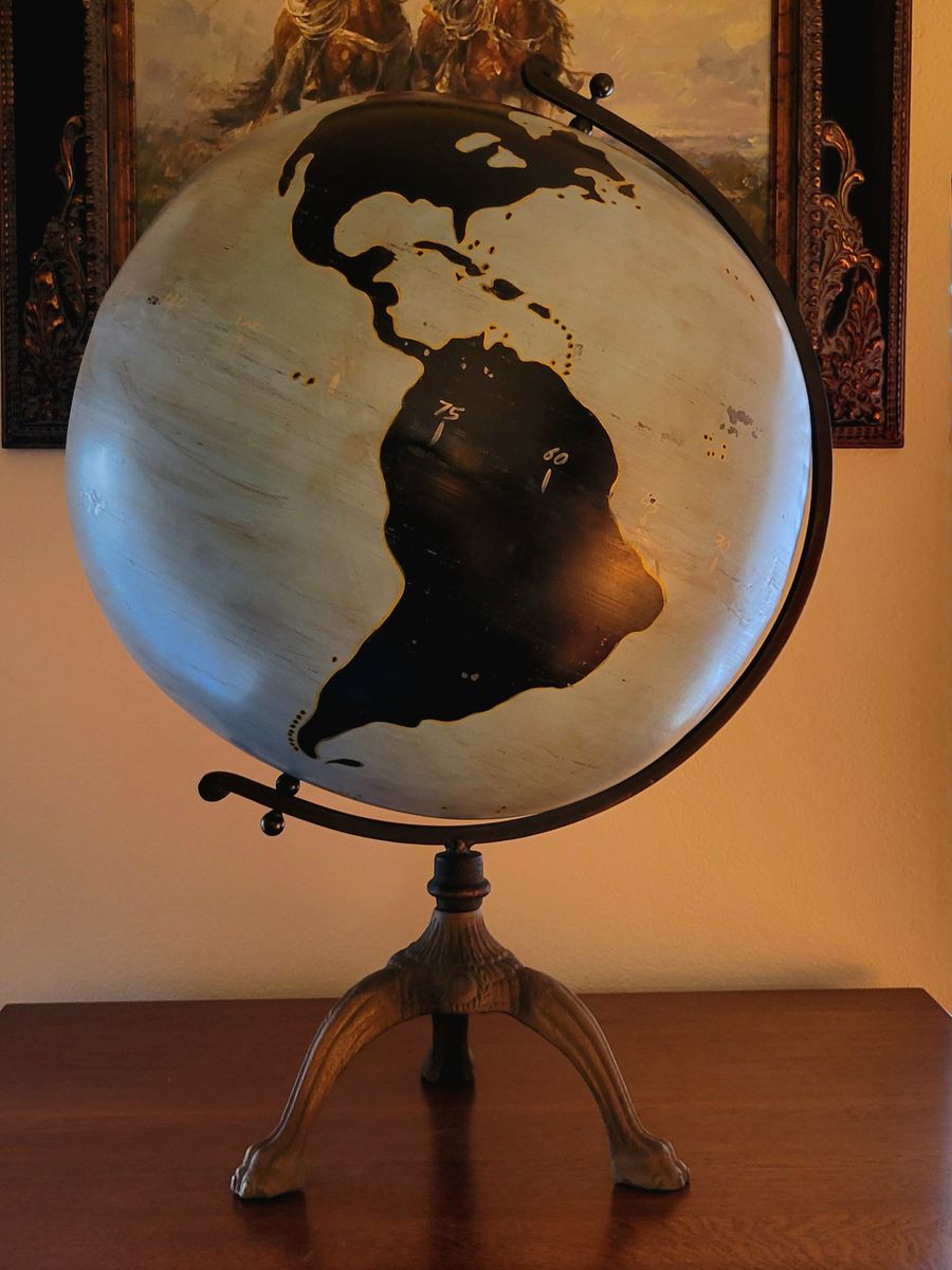 Scarce WW2 Denoyer-Geppert Military Chalk Globe