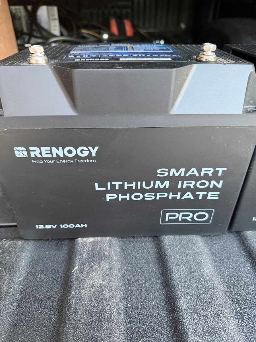 (2) Renogy Smart Lithium Iron Phosphate Pro 12.8 V 100AH Battery