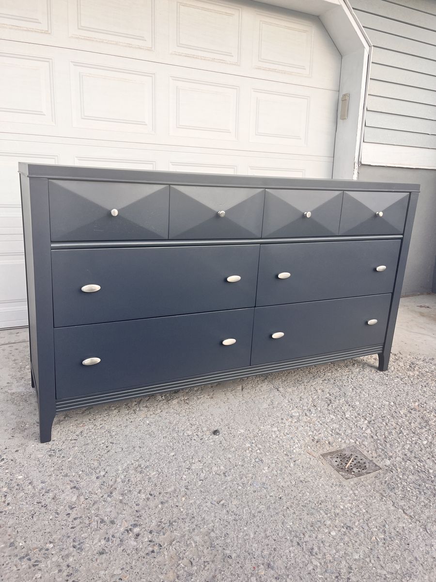 Modern Refinished Dresser - Deep Blue
