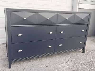 Modern Refinished Dresser - Deep Blue