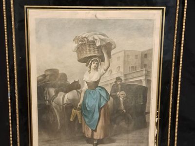 Antique "Strawberries, Scarlet Strawberries" Framed Print by G. Cruikshank, London