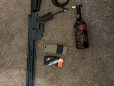 Custom krytac hpa Airsoft Rifle with pollarstar f2 hpa engine, Tank and Accessories - Ready for Action