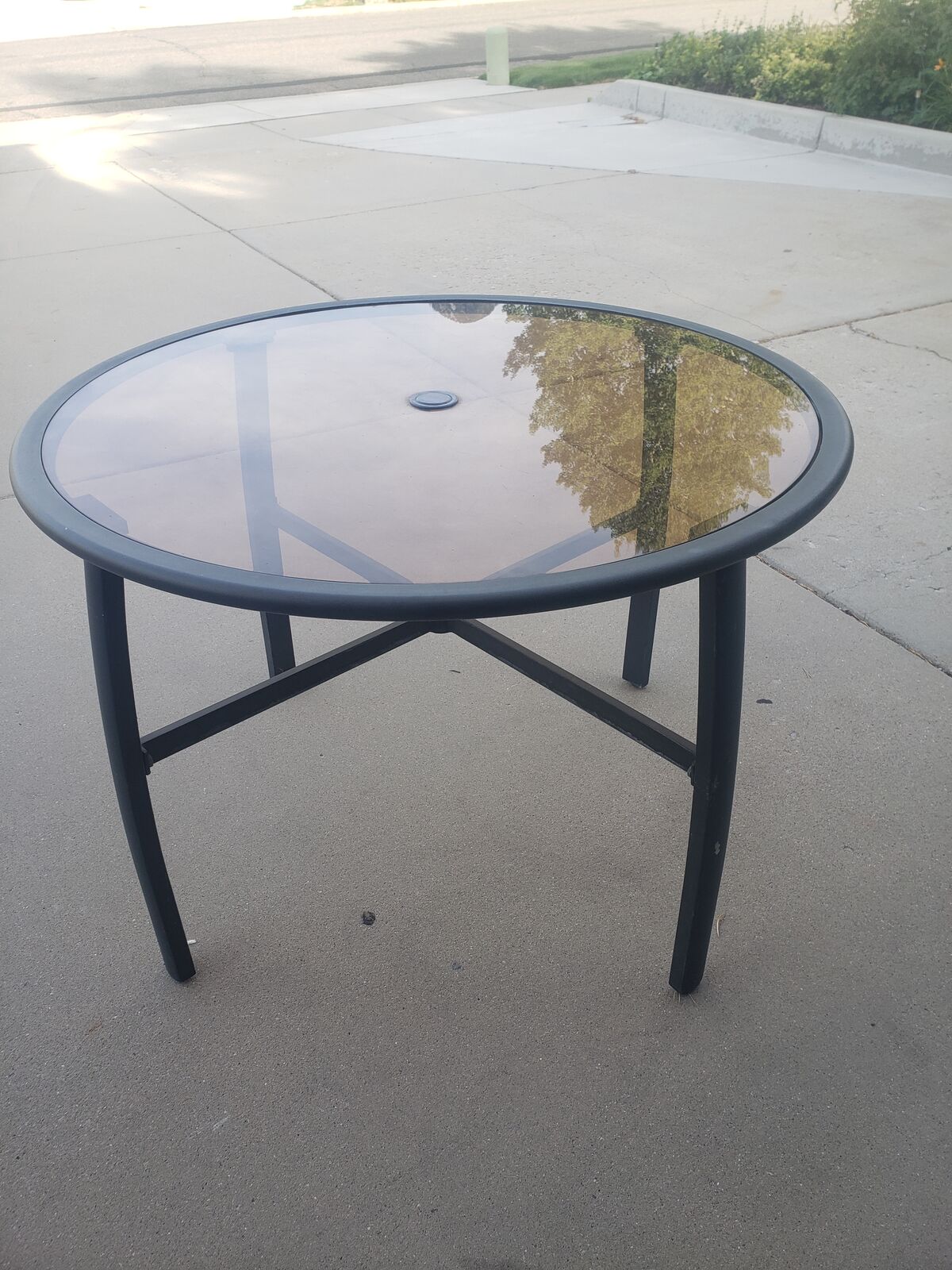 Glass Top Patio Table