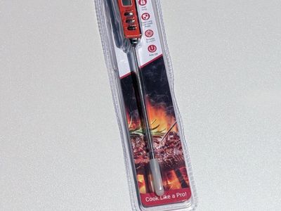 ThermoPro Digital Meat Thermometer | Instant Read Long Probe | Red