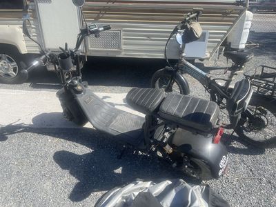 Needs work…Black Fat Tire Electric Moped Scooter