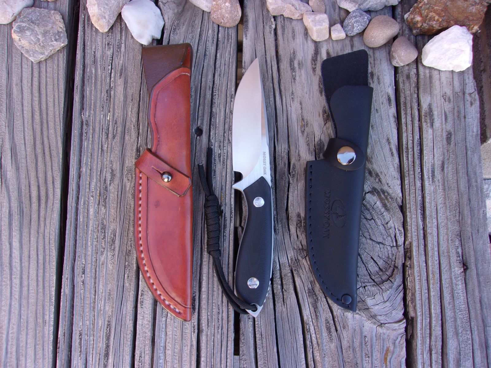 Mossy Oak 8.75 Inch Fixed Blade Knife w/ LF Custom Leather Sheath