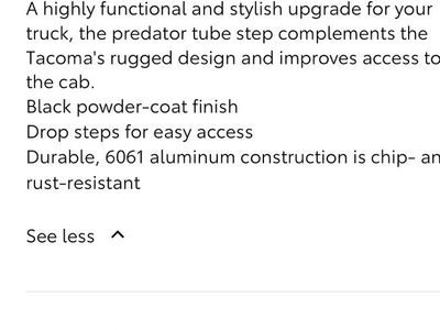 2021 Toyota Tacoma Predator Steps