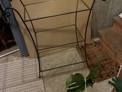 Three tier metal table