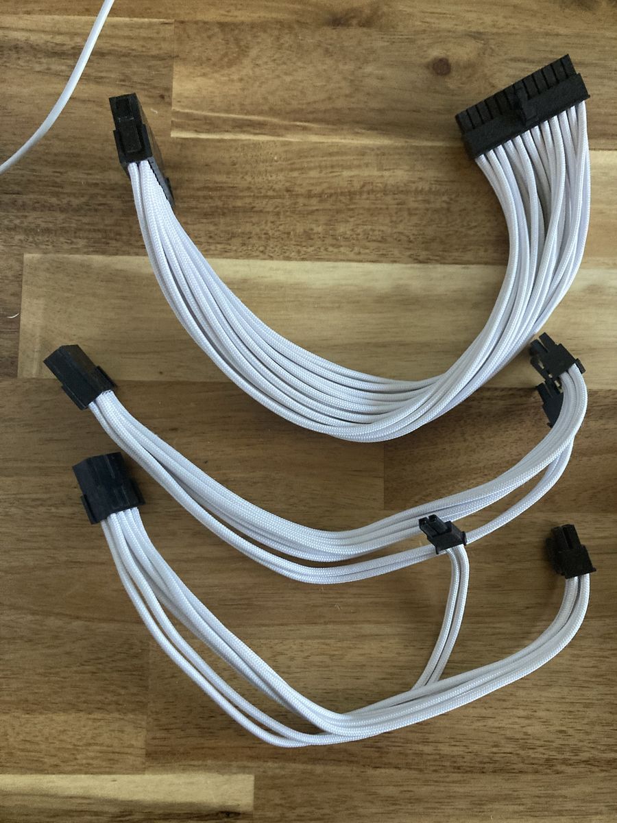 SilverStone Sleeved Extension Power Supply Cables