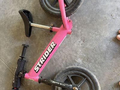 Strider Ultralight Balance Bike - Pink, Lightweight Design, Excellent for Learning to Ride