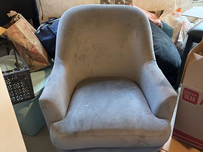 Gray Velvet Chair