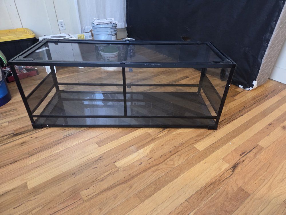 REPTI ZOO 67 Gal Reptile Terrarium 48"x18"x18" with Sliding Doors & Screen Ventilation