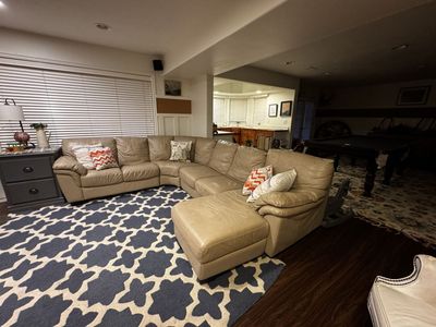Leather Tan sectional