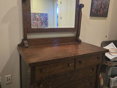 Antique Sleigh Bed with matching Dresser