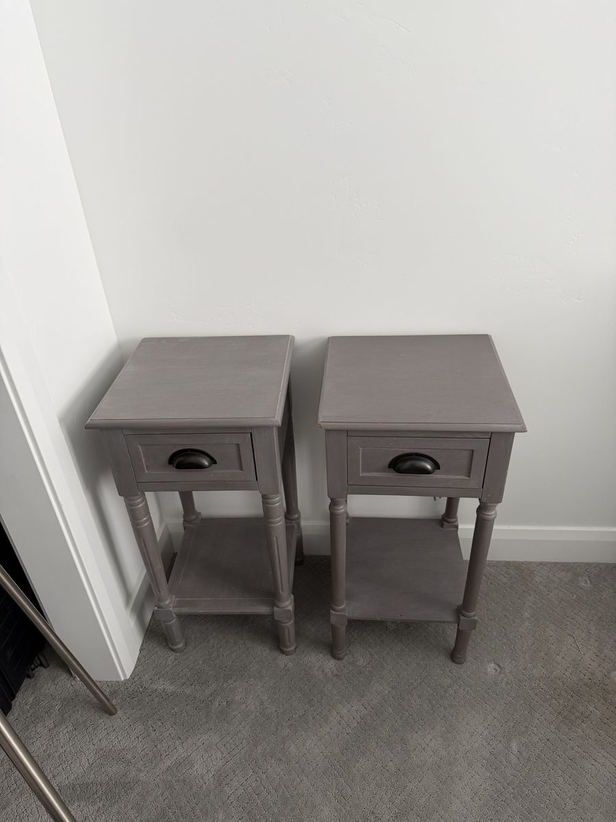 2 Gray Nightstand $40 for both