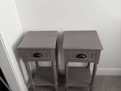 2 Gray Nightstand $40 for both