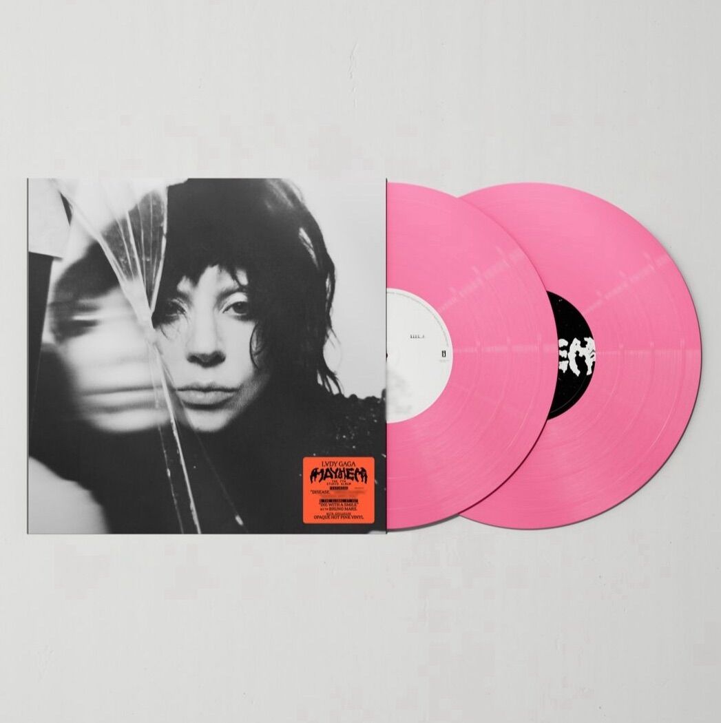 Lady Gaga-MAYHEM Opaque Hot Pink Vinyl 2LP Etched