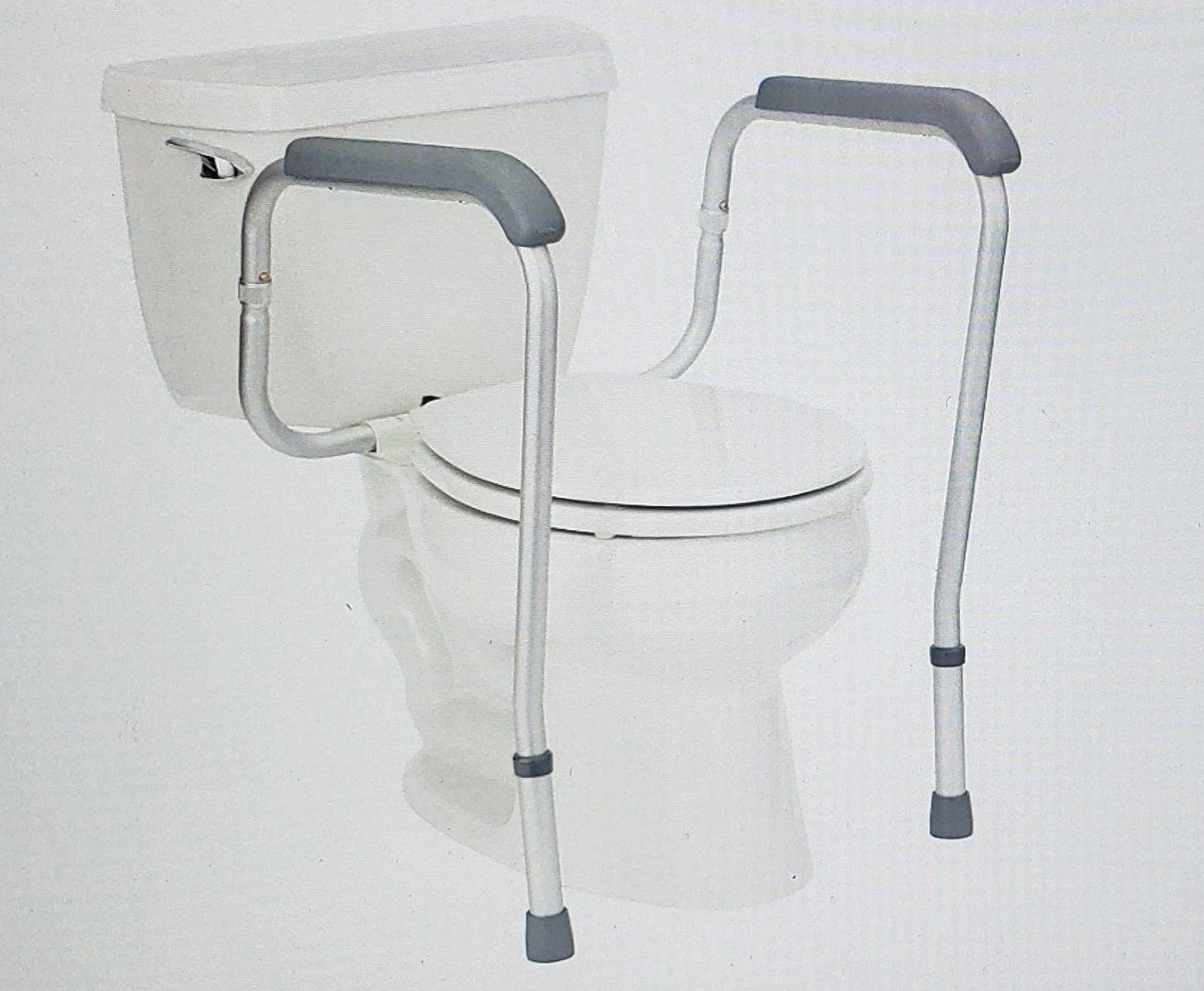 Medline Height Adjustable Toilet Safety Rail Frame for Elderly, Seniors, Handicap and Disabled - 250 lbs Capacity - New