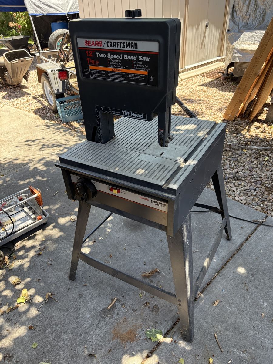 Sears Craftsman 12" Two Speed Band Saw 1/2HP Model 113.243322 with Tilt Head Stand