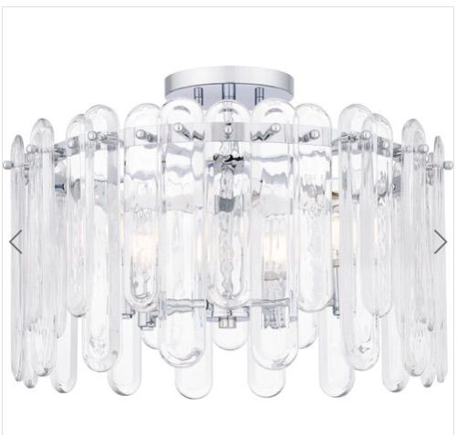 NEW--QUOIZEL LIGHTING, STILES 5-LIGHT SEMI-FLUSH MOUNTED CEILING LIGHT