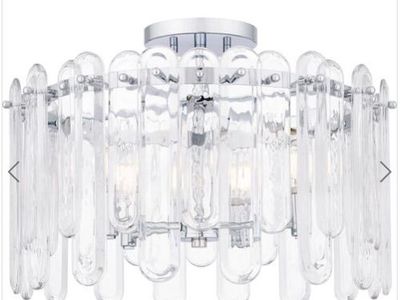 NEW--QUOIZEL LIGHTING, STILES 5-LIGHT SEMI-FLUSH MOUNTED CEILING LIGHT
