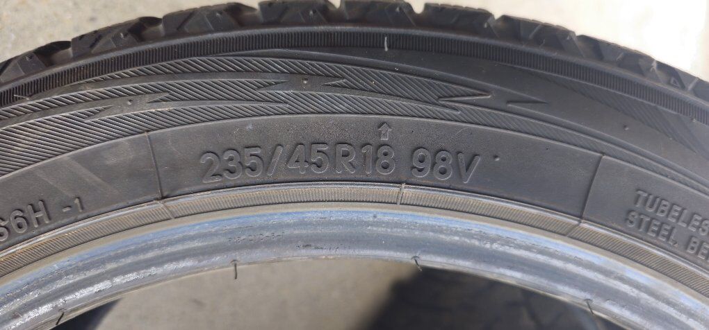two snow tires 235/45r18