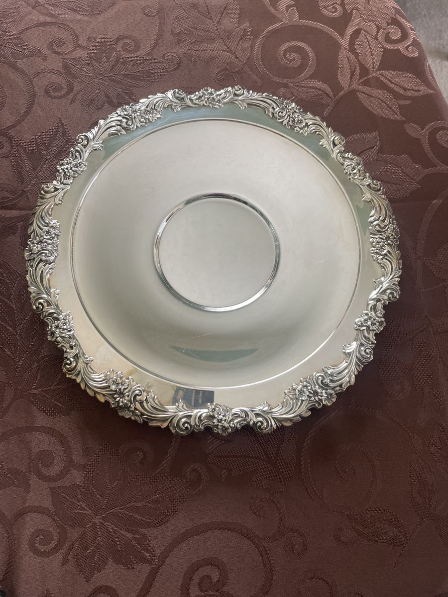 Round Silver Plate Tray