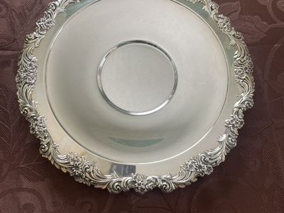 Round Silver Plate Tray