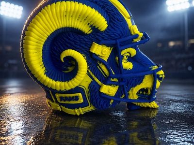 Custom Los Angeles Rams Sculpted Mascot Football medium sized Helmet Collectible