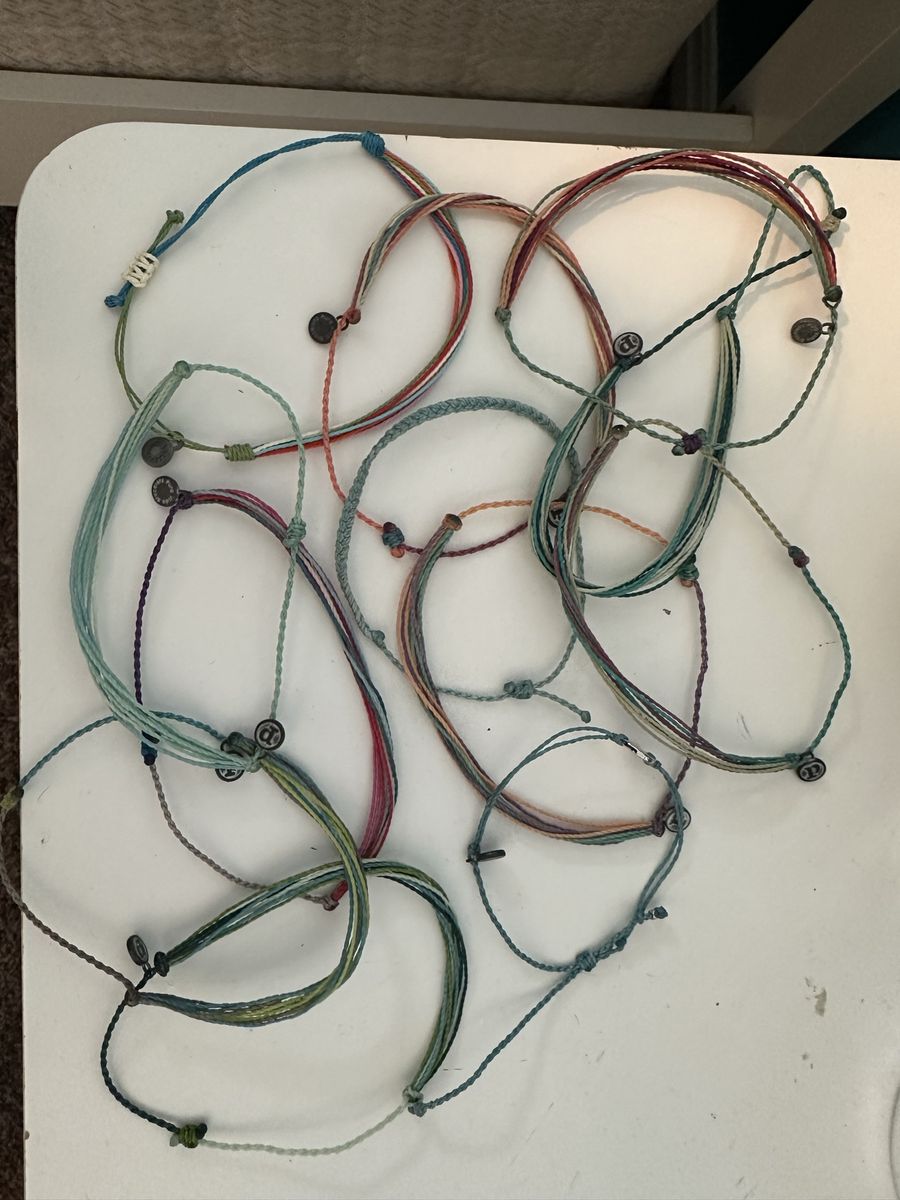 Pura Vida Multi-Color Braided & Original Style Bracelet Lot - Adjustable, 15+ Bracelets