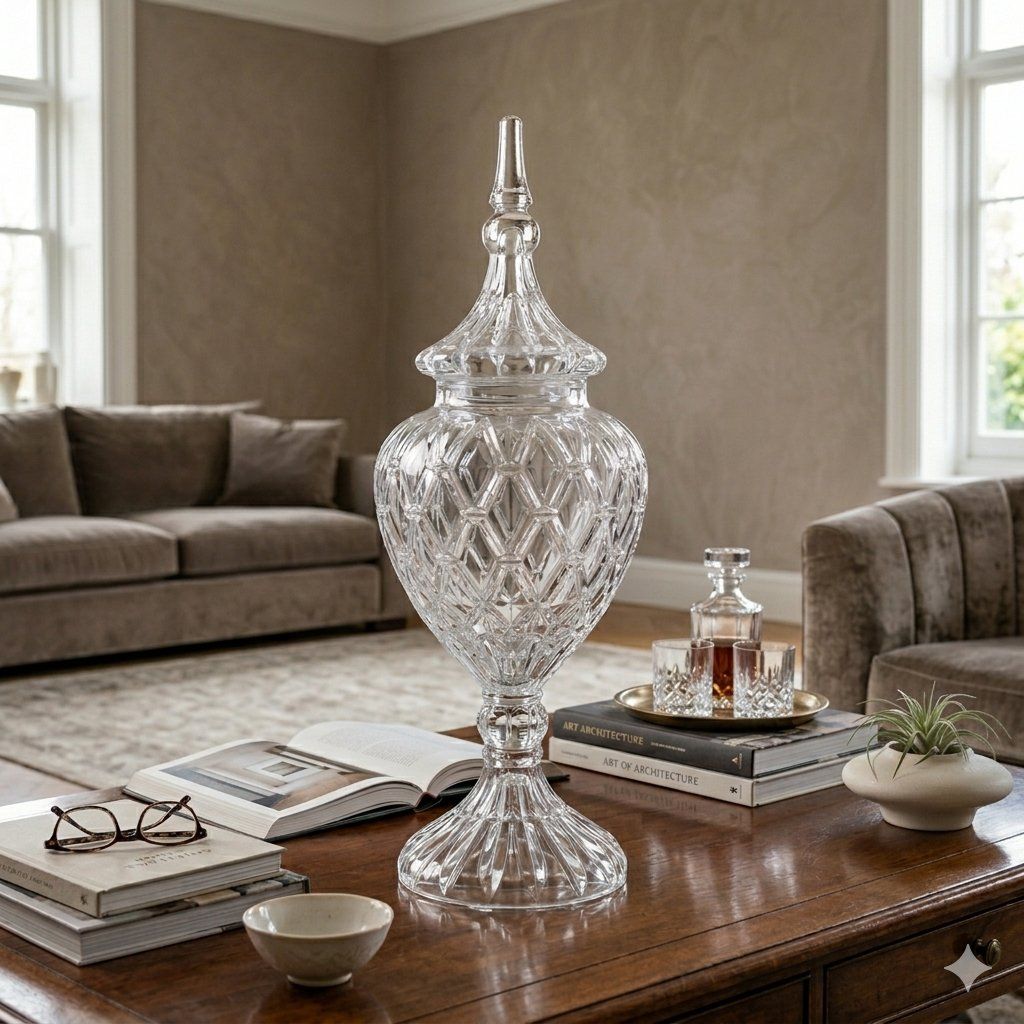 Monument Bohemia Apothecary Crystal Jar with Lid